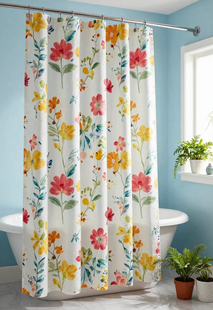 16 Small Rental Bathroom Ideas With Big Style - 2. Stylish Shower Curtains 1