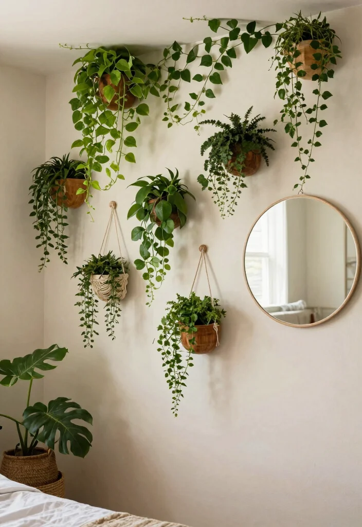 16 Vines on Ceiling Bedroom Ideas: Whimsical Natural Decor - 2. Whimsical Wall Gardens 1