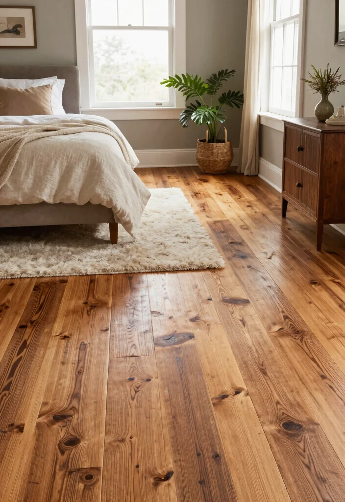 17 Bedroom Flooring Ideas Master Suite Elegant Choices - 1. Reclaimed Hardwood for Timeless Charm 1