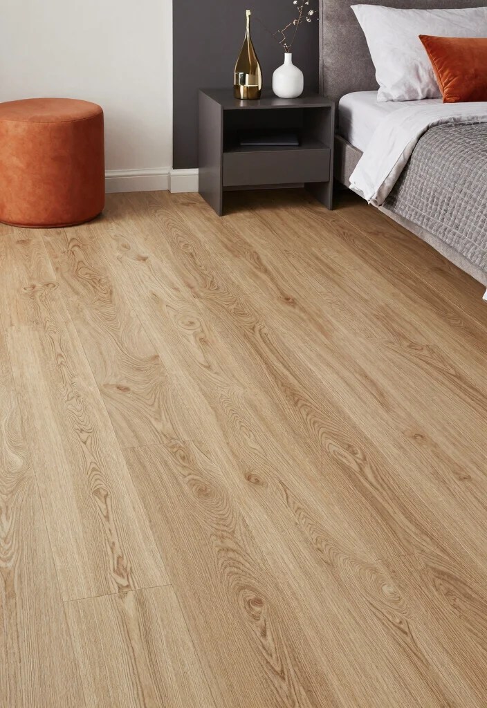 17 Bedroom Flooring Ideas Master Suite Elegant Choices - 12. Textured Vinyl for a Contemporary Appeal 1