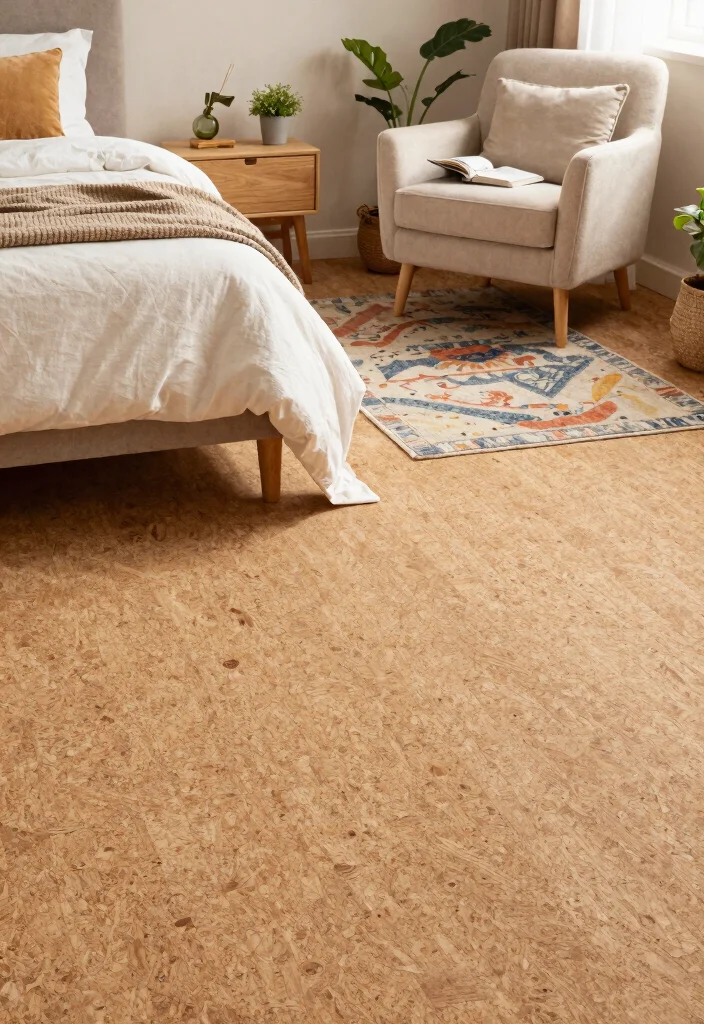 17 Bedroom Flooring Ideas Master Suite Elegant Choices - 3. Cork Flooring for Comfort and Warmth 1