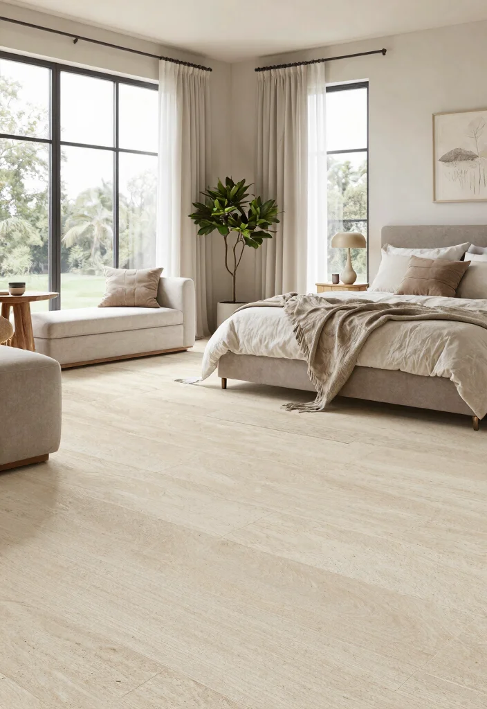 17 Bedroom Flooring Ideas Master Suite Elegant Choices - 5. Natural Stone for Timeless Elegance 1