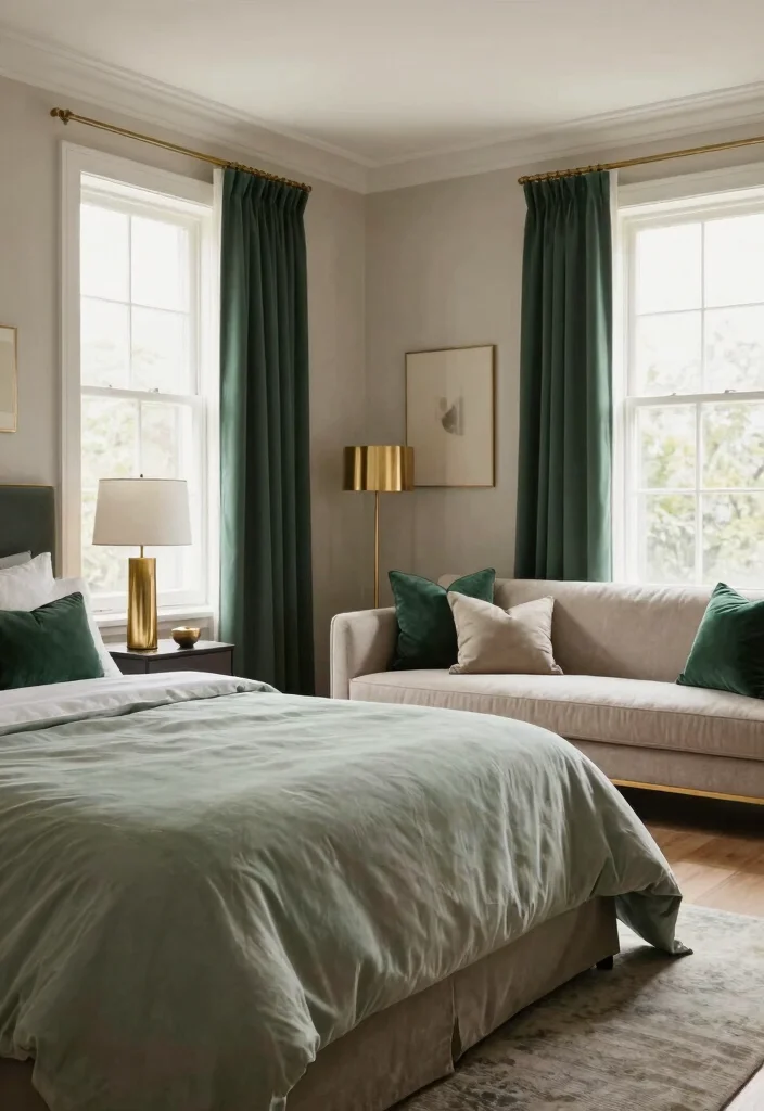 17 Bedroom With Living Room Ideas: Smart Open Layouts - 6. Color Palette Harmony for Cohesion 1