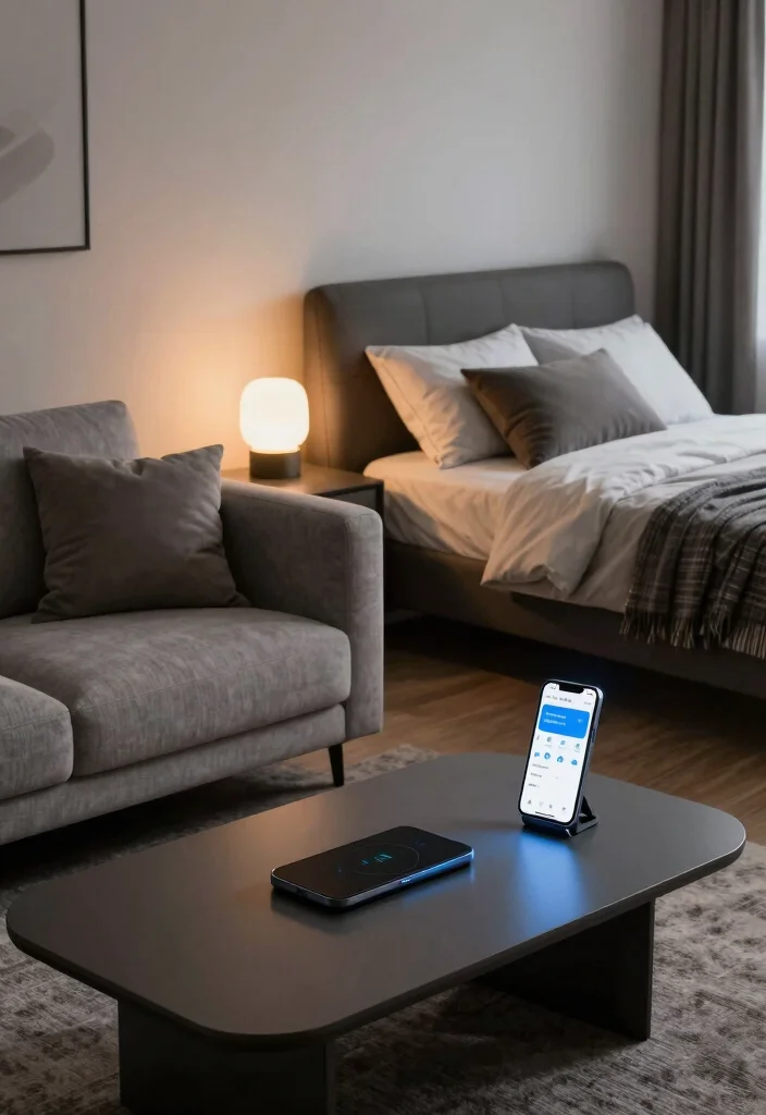 17 Bedroom With Living Room Ideas: Smart Open Layouts - 9. Incorporating Technology Smartly 1