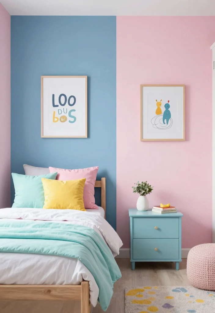 17 Blue and Pink Bedroom for Kids Ideas Fun Balanced Colors - 15. Versatile Accent Colors 1