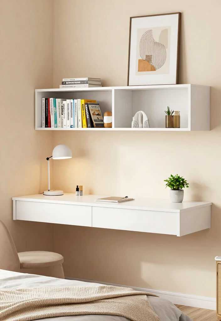 17 Desk in Bedroom Ideas for Cozy Study Corners - 1. Wall-Mounted Desks 1
