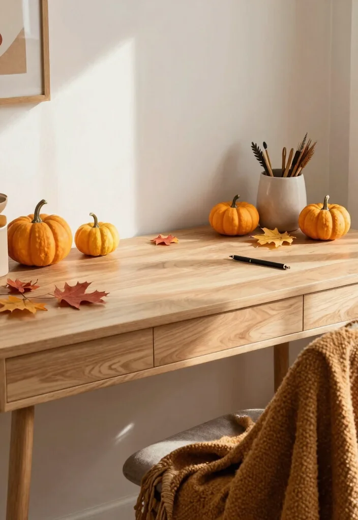 17 Desk in Bedroom Ideas for Cozy Study Corners - 14. Seasonal Decor Change 1