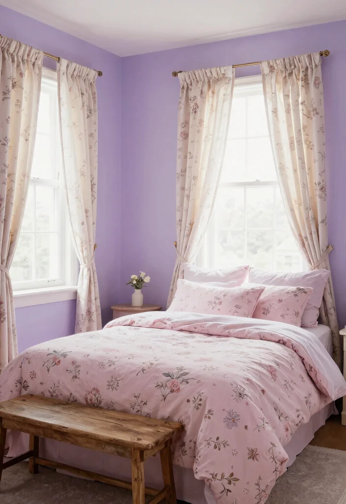 17 French Country Bedroom Decor Ideas: Rustic Elegant Charm - 1. Soft Pastels and Floral Patterns 1