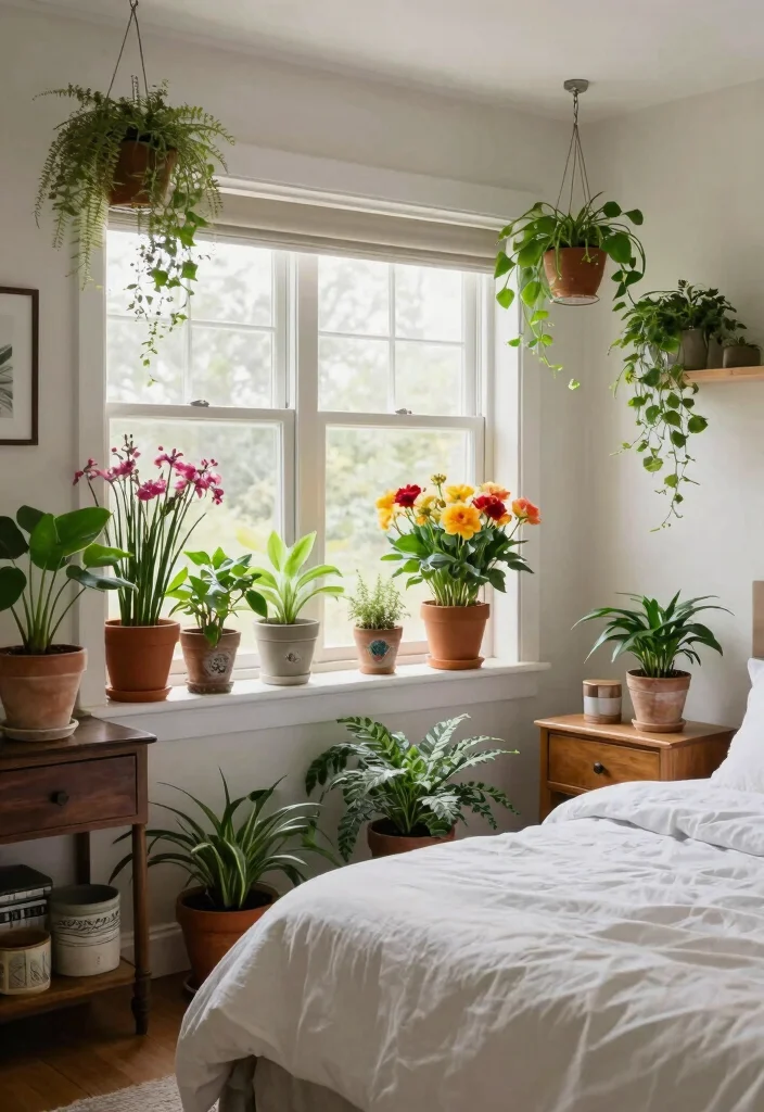 17 French Country Bedroom Decor Ideas: Rustic Elegant Charm - 10. A Touch of Greenery 1