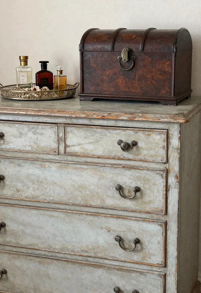 17 French Country Bedroom Decor Ideas: Rustic Elegant Charm - 13. Vintage Dressers and Chests 1