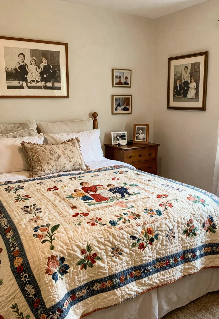 17 French Country Bedroom Decor Ideas: Rustic Elegant Charm - 14. Personal Touches with Family Heirlooms 1