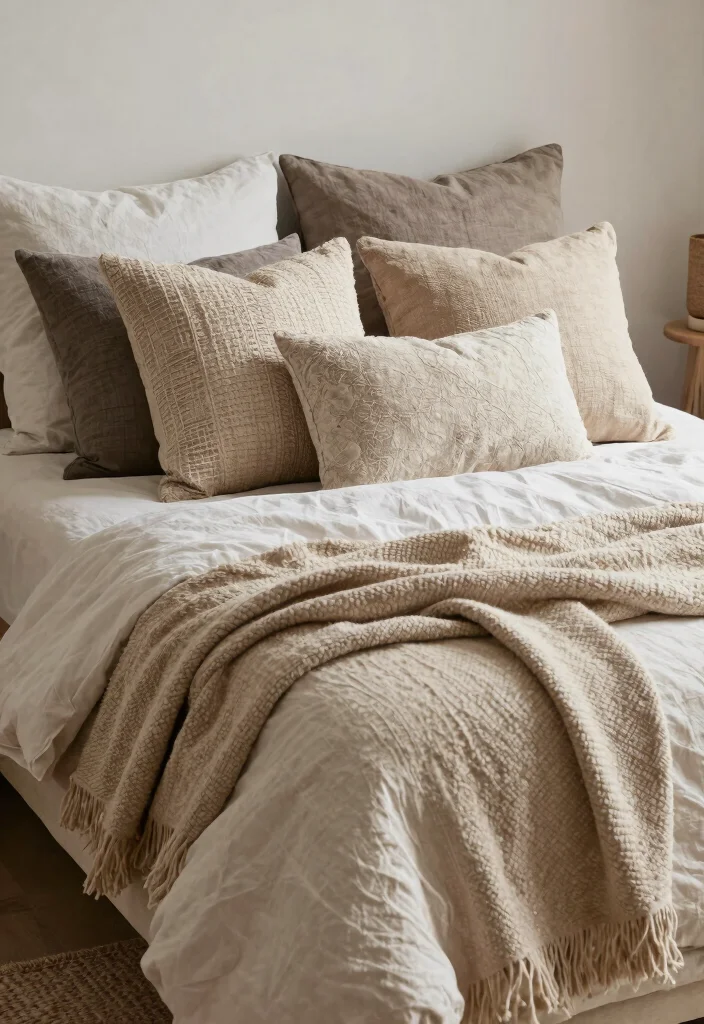 17 French Country Bedroom Decor Ideas: Rustic Elegant Charm - 16. Soft Textiles and Layers 1