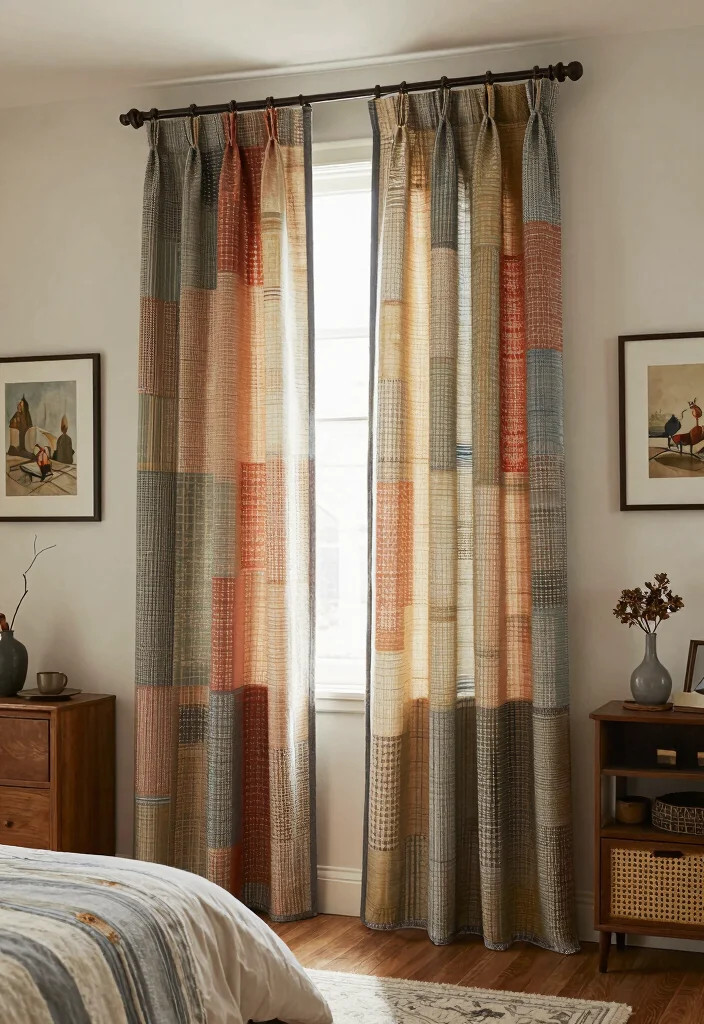 17 Full Wall Curtains Bedroom Ideas for Hotel-Like Elegance - 17. Personal Touches for Unique Charm 1