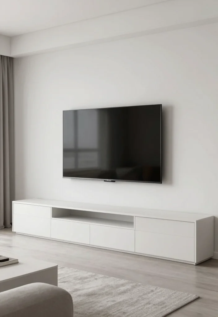 17 Modern TV Wall Units Bedroom Ideas: Sleek Media Focus - 5. Minimalist Storage Solutions 1