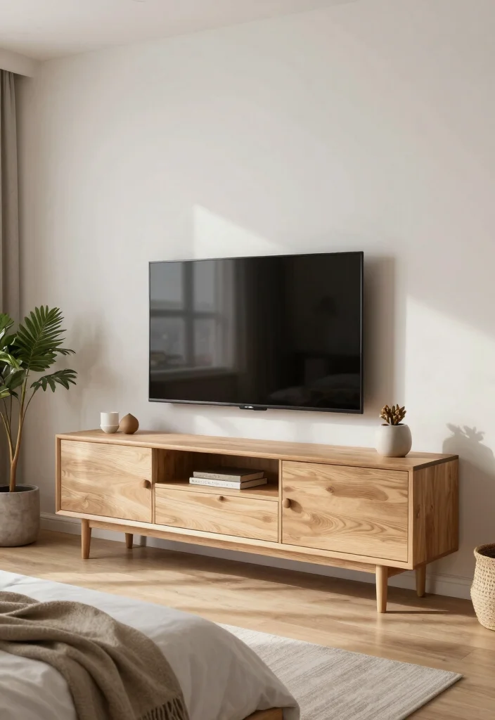 17 Modern TV Wall Units Bedroom Ideas: Sleek Media Focus - 9. Scandinavian Influence 1