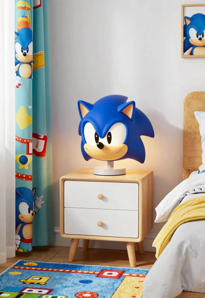 17 Sonic Bedroom Ideas to Create an Epic Gaming Retreat for Kids - 3. Fun Accessories for Accents 1