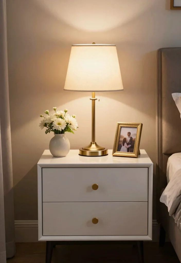 18 Bedroom Decoration for Wedding Night Ideas with a Romantic and Elegant Touch - 14. Stylish Nightstands 1