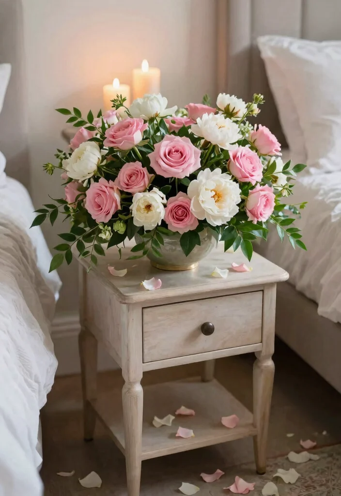 18 Bedroom Decoration for Wedding Night Ideas with a Romantic and Elegant Touch - 4. Floral Accents 1
