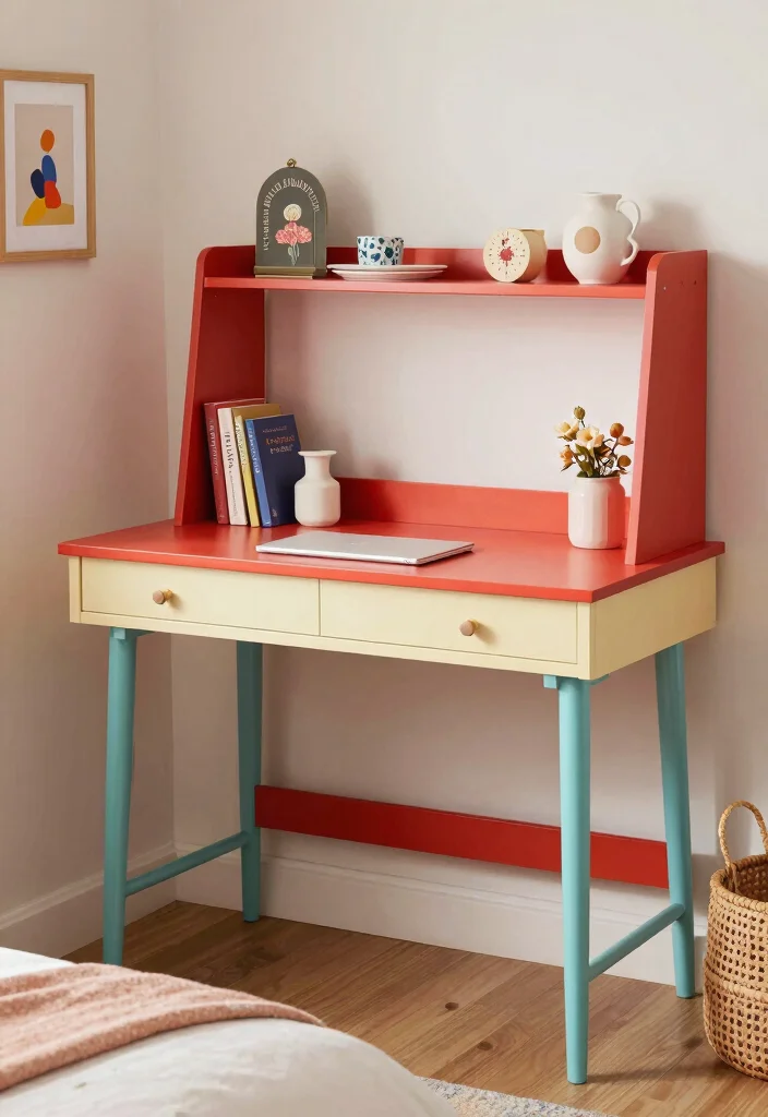 18 Bedroom Ideas With Study Table: Smart Functional Layouts - 12. DIY Desk Makeover 1