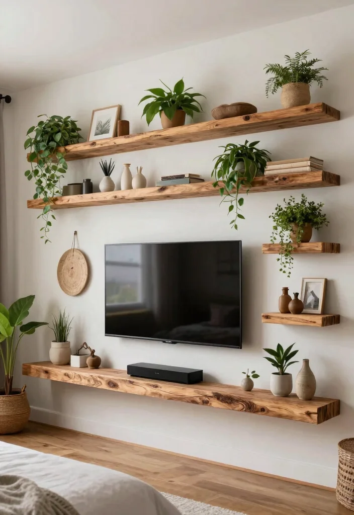 18 Bedroom Media Wall Ideas for Modern Functional Design - 15. Eco-Friendly Designs 1