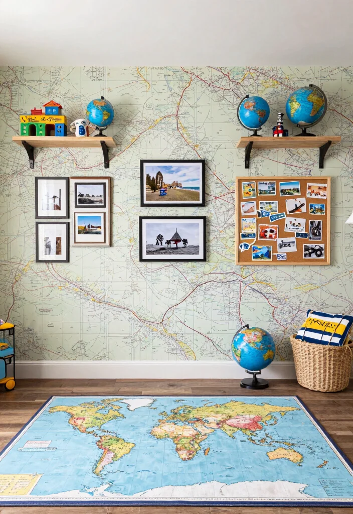 18 Big Boys Bedroom Ideas Cool Age Appropriate Style - 10. Travel the World 1