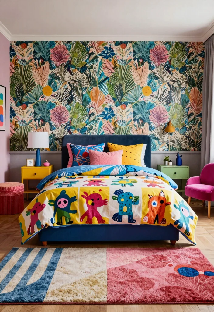 18 Big Boys Bedroom Ideas Cool Age Appropriate Style - 13. Fun and Funky Patterns 1