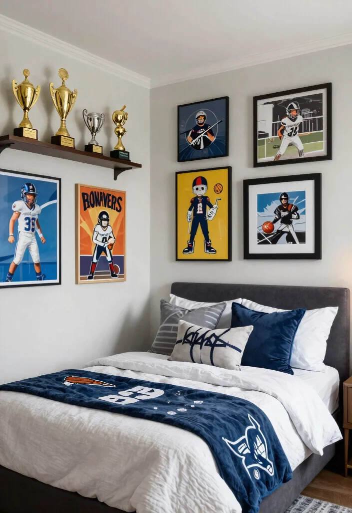 18 Big Boys Bedroom Ideas Cool Age Appropriate Style - 16. Hobbies & Interests Showcase 1