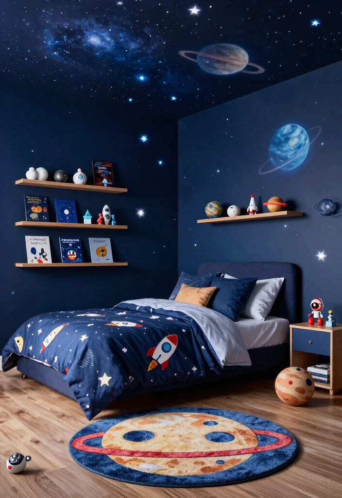 18 Big Boys Bedroom Ideas Cool Age Appropriate Style - 3. Space Explorer Zone 1