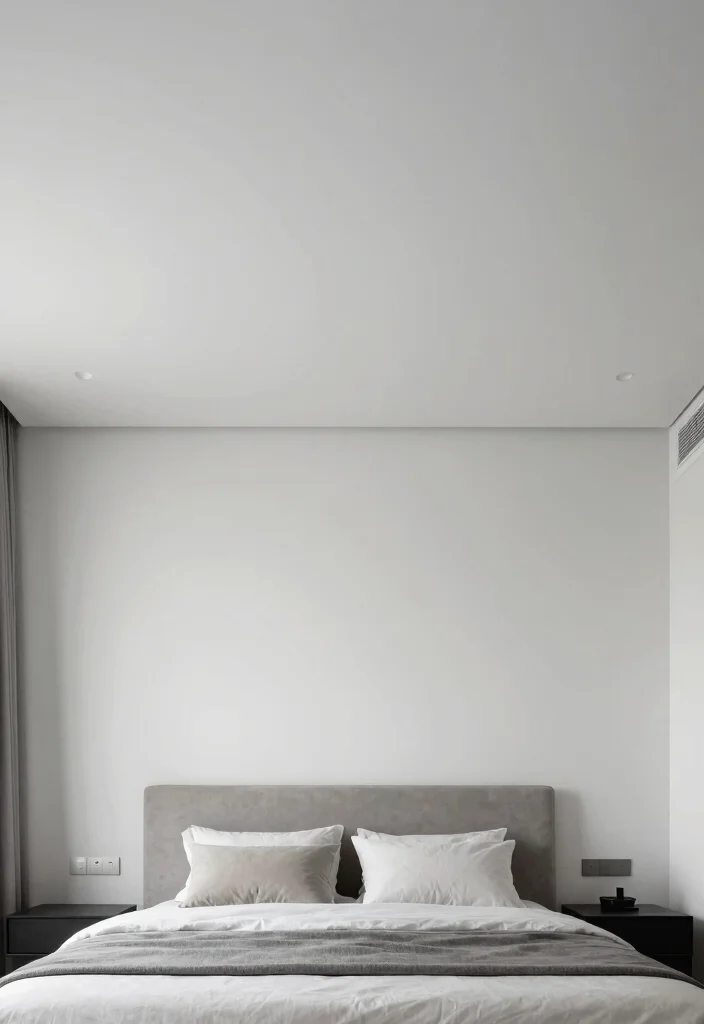 18 Ceiling Design Modern Bedroom Ideas: Sleek Architectural Style - 12. Monochromatic Ceiling Designs for Cohesion 1