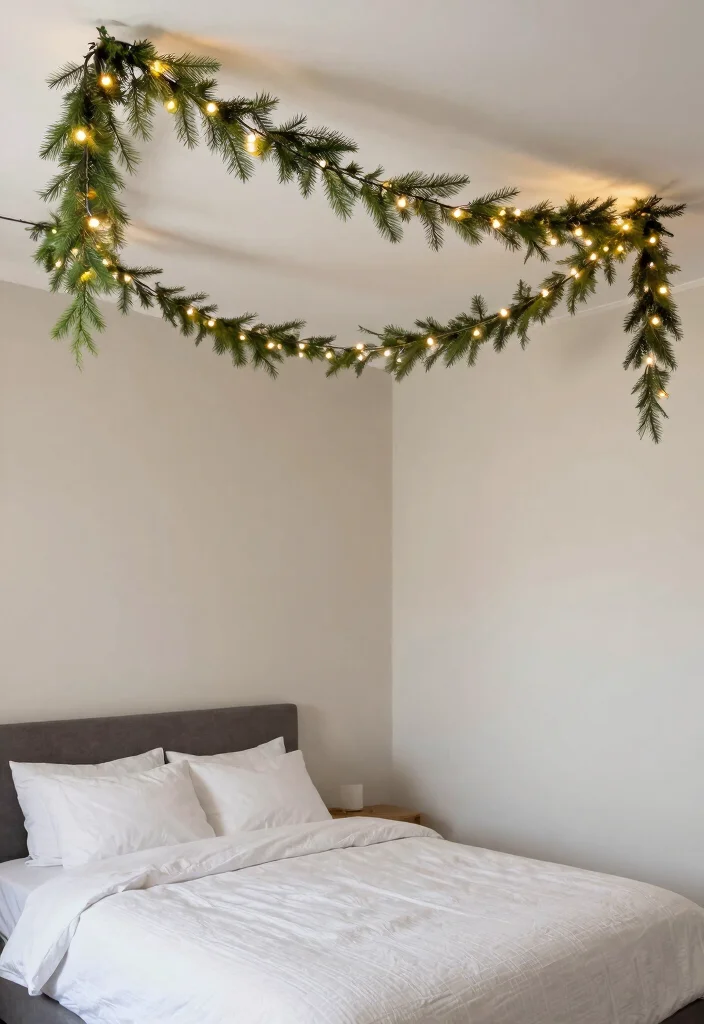 18 Ceiling Design Modern Bedroom Ideas: Sleek Architectural Style - 16. Seasonal Ceiling Decor for Versatility 1