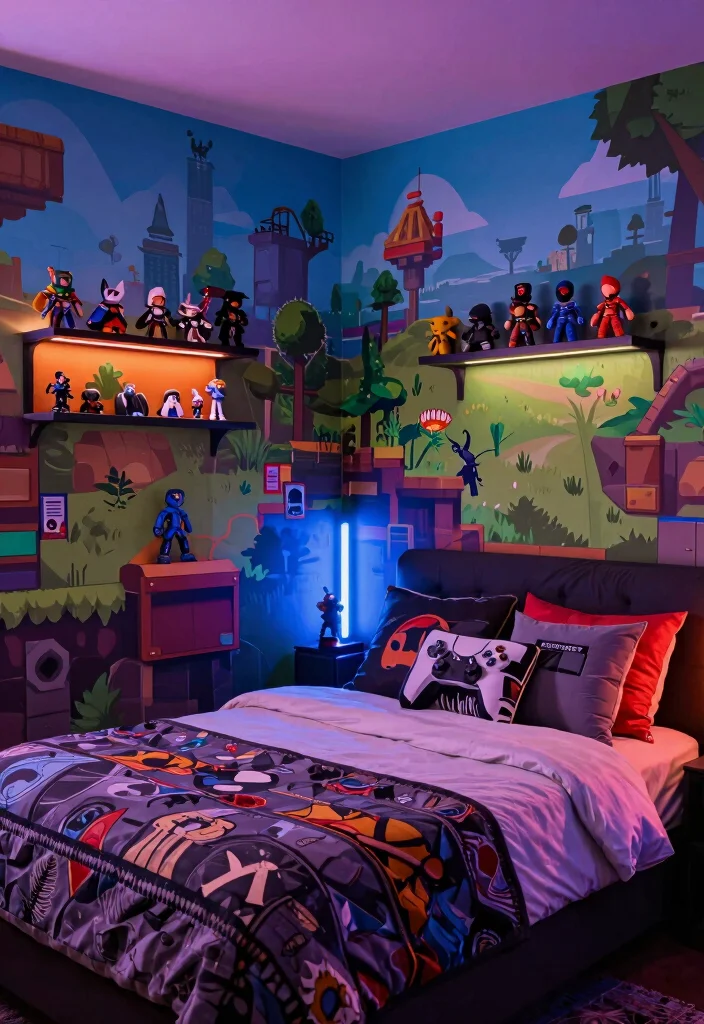 18 Gaming Bedroom Ideas for Men: Immersive Cool Setups - 11. Themed Fantasy Worlds 1