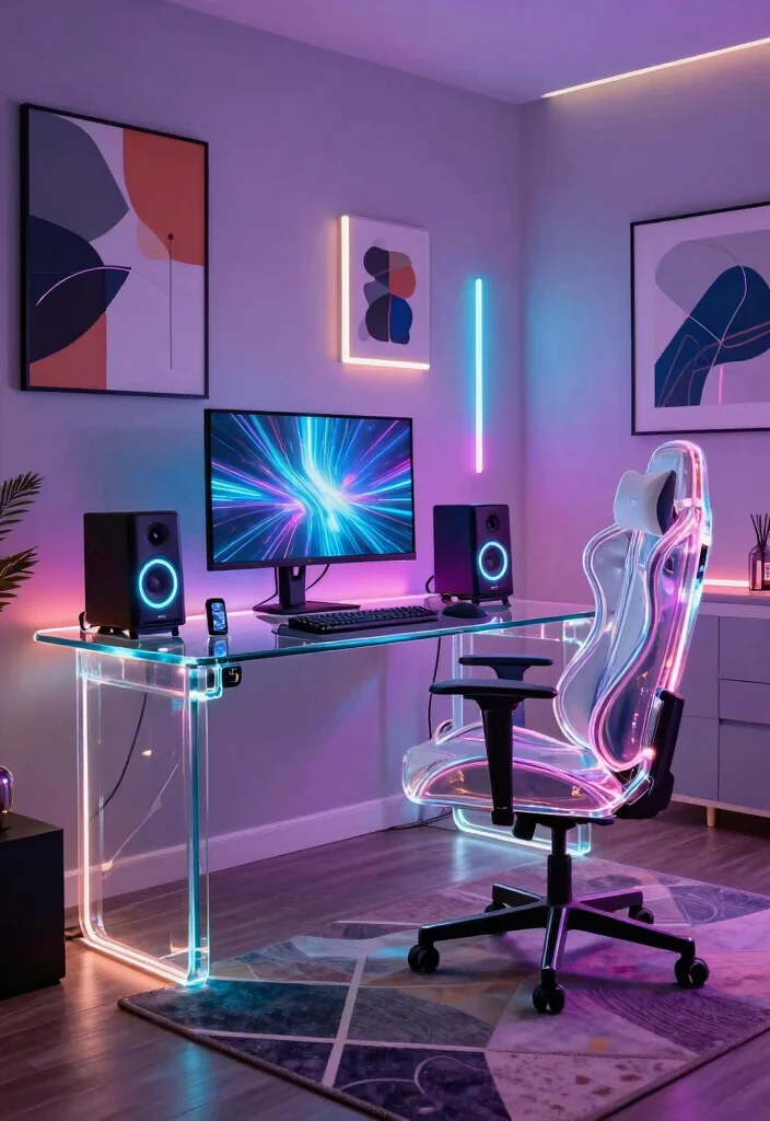 18 Gaming Bedroom Ideas for Men: Immersive Cool Setups - 2. Futuristic Vibes 1