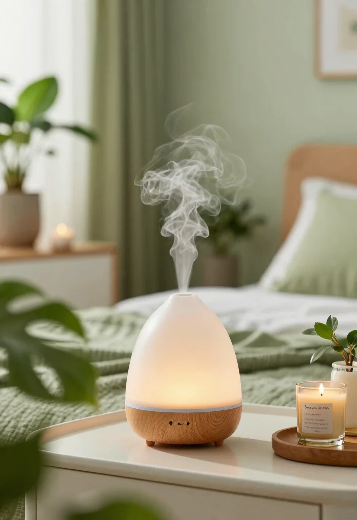 18 Green Bedroom Decor Ideas Fresh Natural Calm - 15. Aromatherapy with Green Scents 1