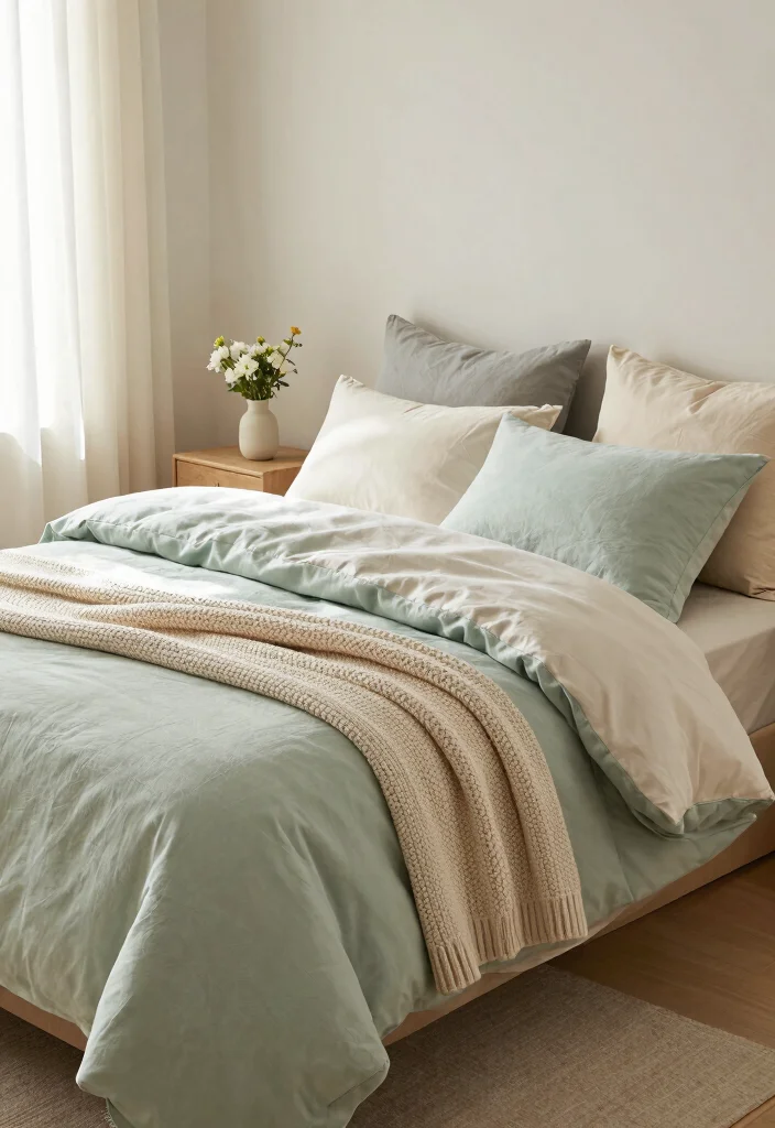 18 Green Bedroom Decor Ideas Fresh Natural Calm - 4. Eco-Friendly Bedding 1