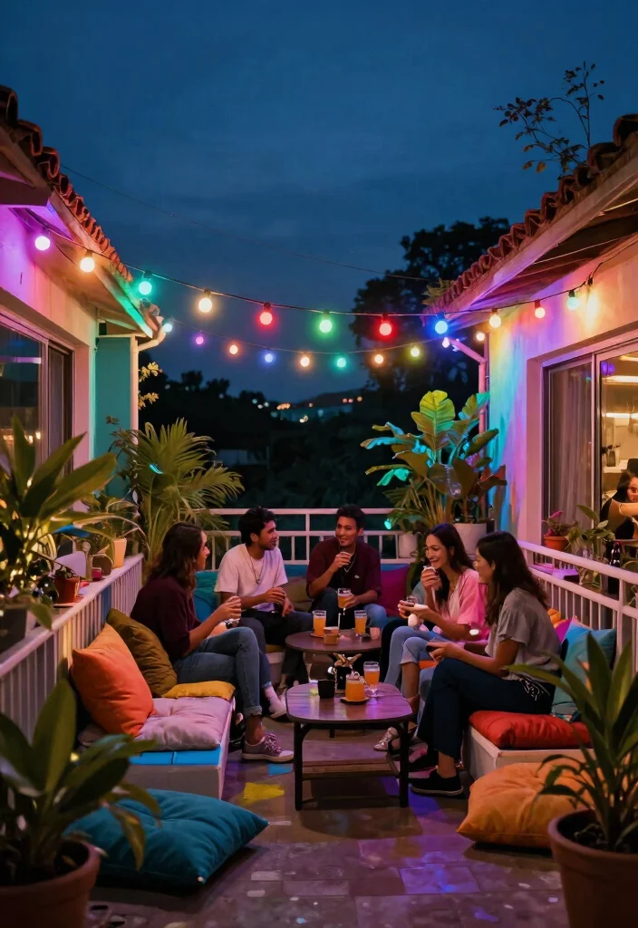 12 Balcony String Lights for Renters Who Can't Drill Holes - 7. Color-Changing LED String Lights 1