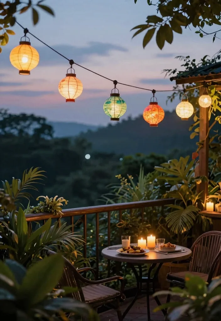 12 Balcony String Lights for Renters Who Can't Drill Holes - 8. Outdoor Lantern String Lights 1