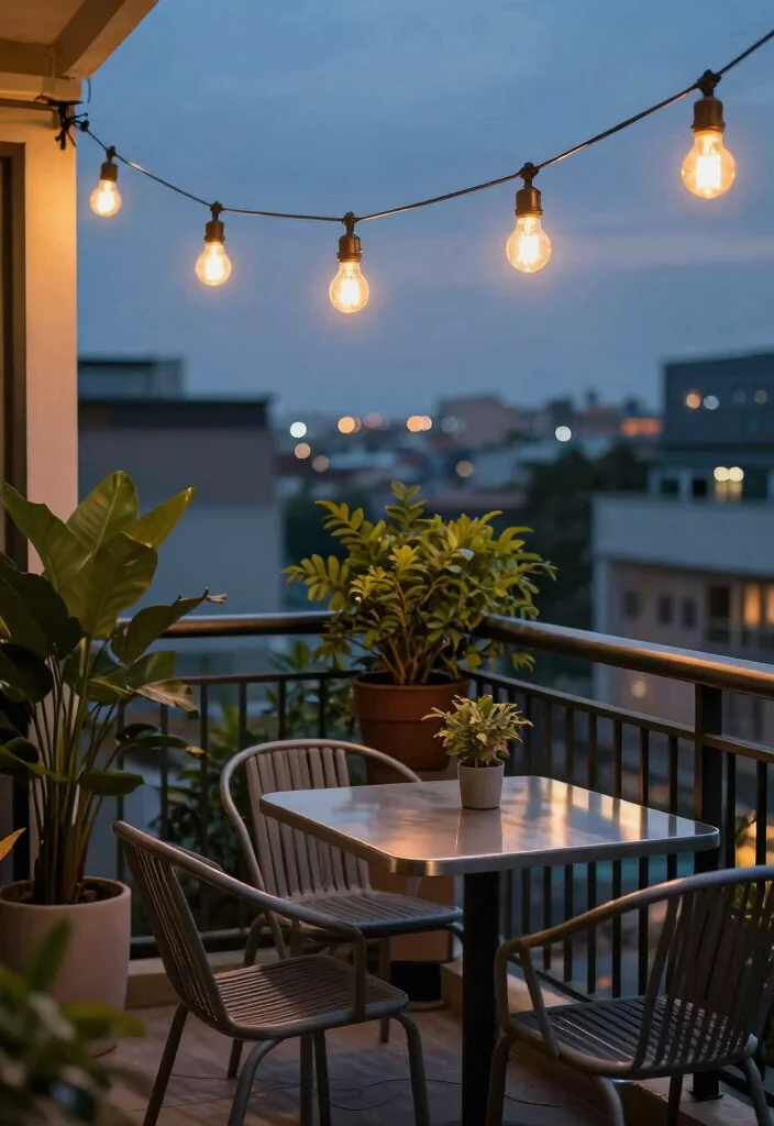 12 Balcony String Lights for Renters Who Can't Drill Holes - 9. Industrial-Style Wire String Lights 1