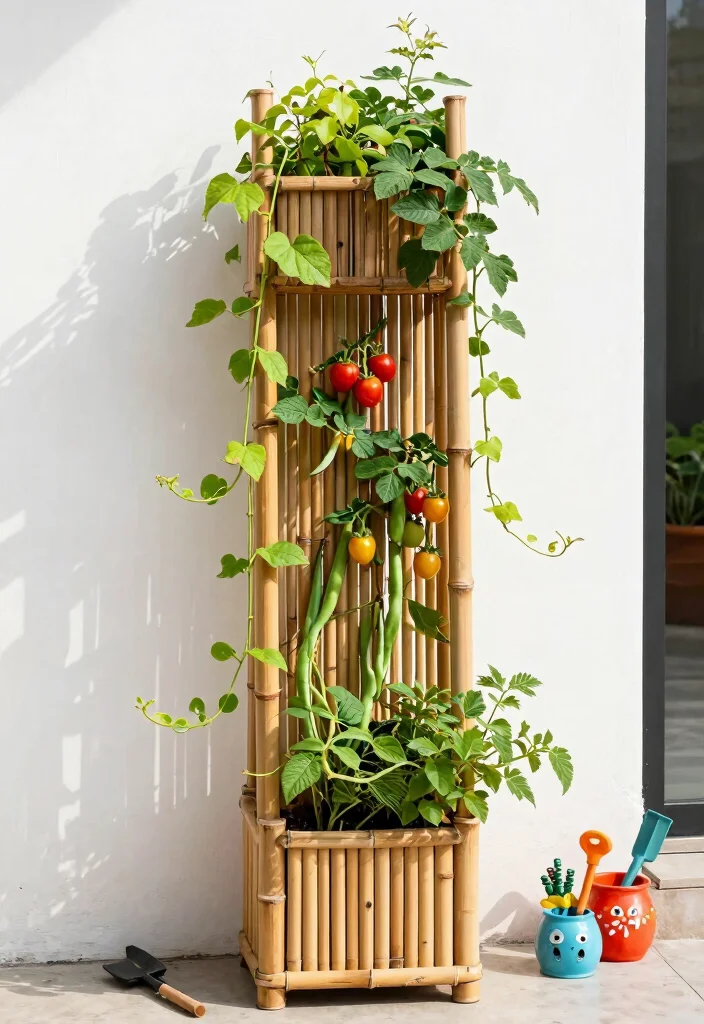 12 Bamboo Planter Ideas That Last Without Splitting or Rotting - 1. Vertical Bamboo Planters 1