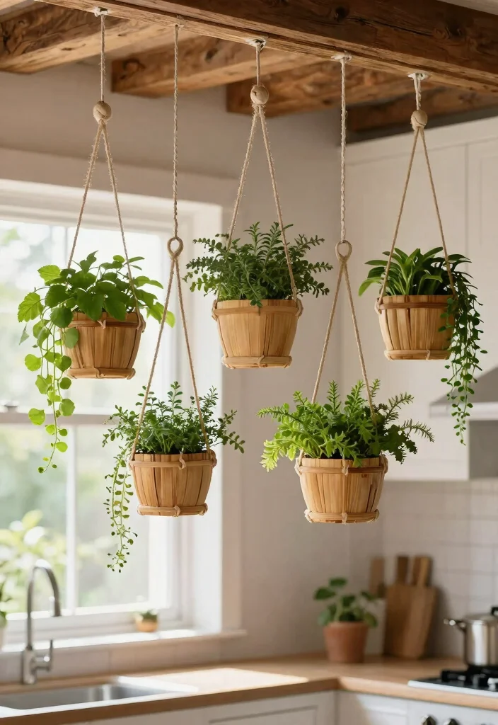 12 Bamboo Planter Ideas That Last Without Splitting or Rotting - 3. Hanging Bamboo Planters 1