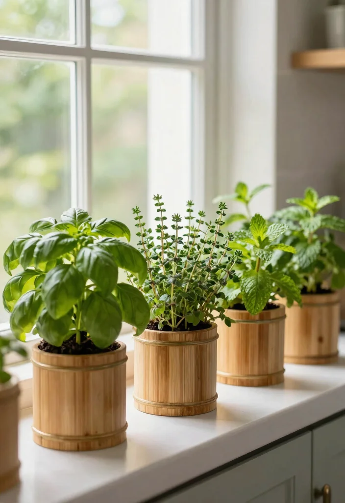 12 Bamboo Planter Ideas That Last Without Splitting or Rotting - 5. Bamboo Planters for Indoor Herbs 1