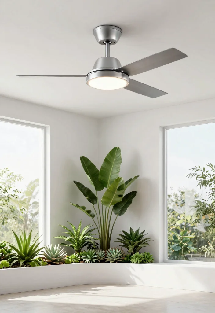 12 Ceiling Fan With Light Ideas That Move Air in Large Rooms - 2. Modern Minimalist 1