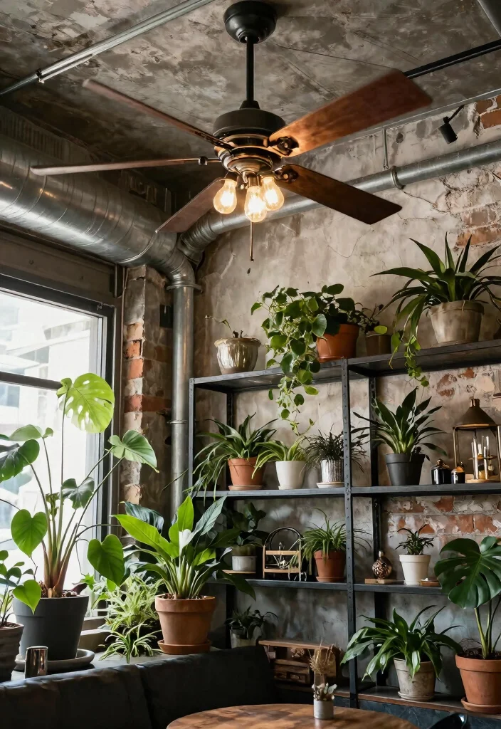 12 Ceiling Fan With Light Ideas That Move Air in Large Rooms - 4. Industrial Edge 1