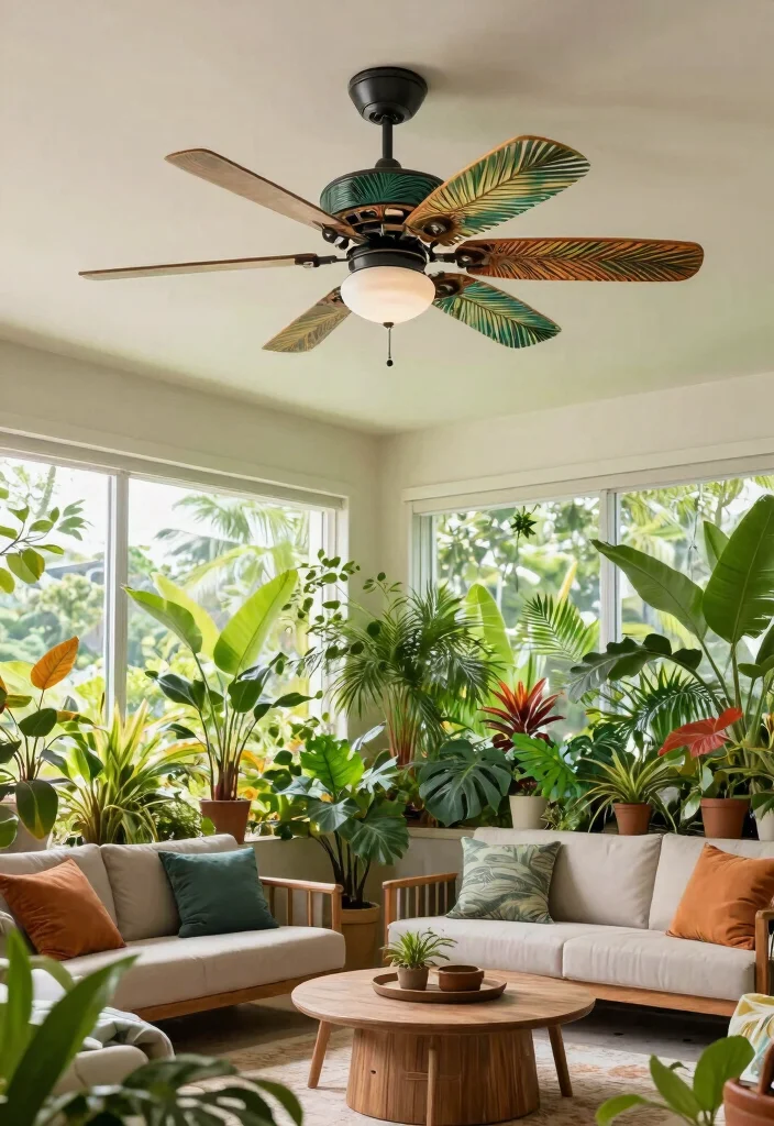12 Ceiling Fan With Light Ideas That Move Air in Large Rooms - 7. Outdoor-Style Inspired 1