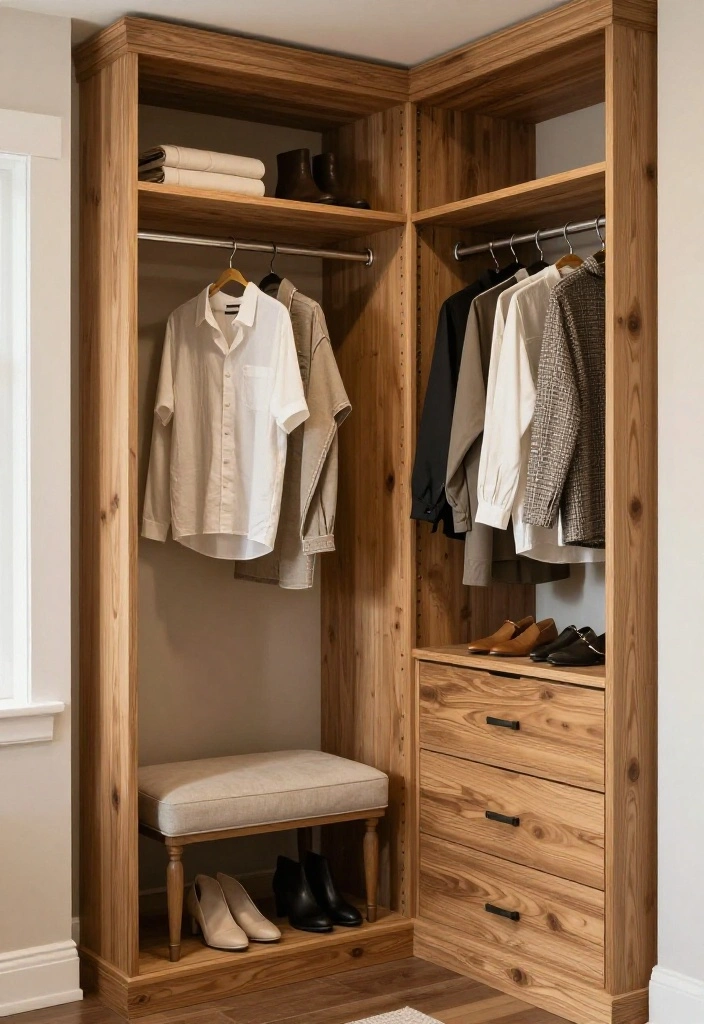 12 Farmhouse Master Bed Ideas That Add Storage Without Clutter - 11. Customized Closet Solutions 1