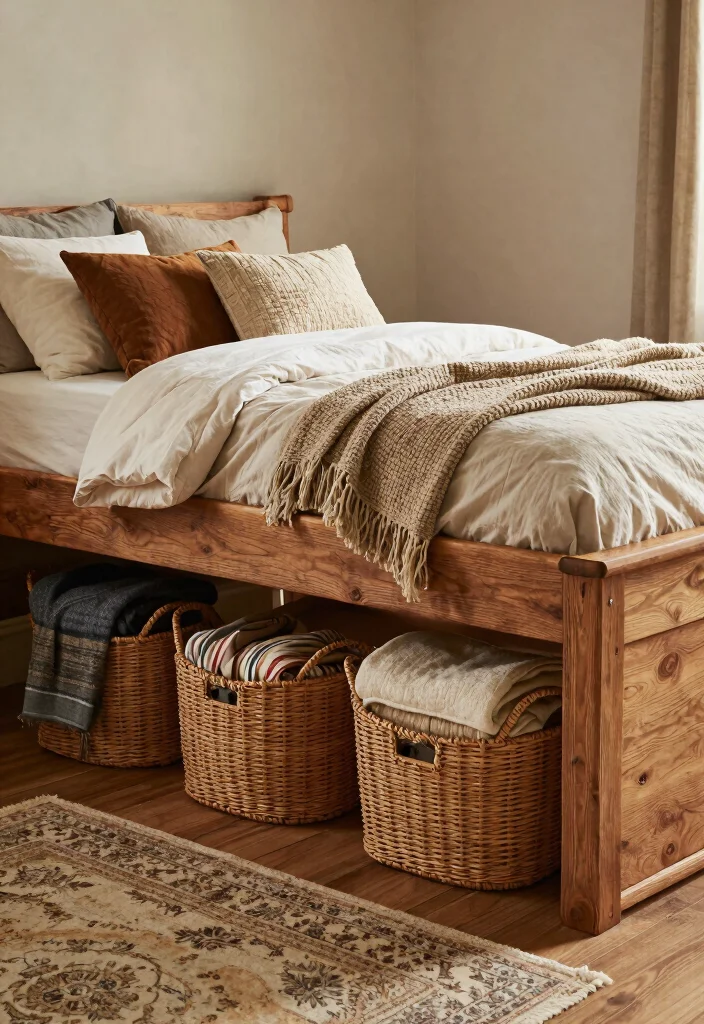 12 Farmhouse Master Bed Ideas That Add Storage Without Clutter - 3. Under-Bed Storage Solutions 1