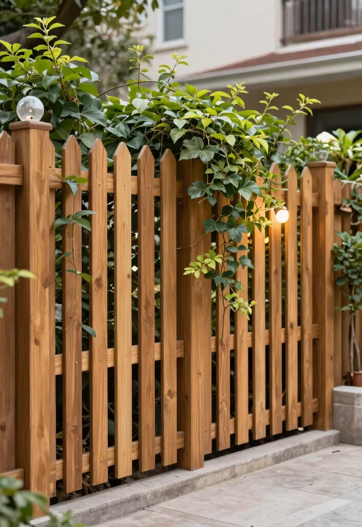 12 Front Yard Picket Fence Ideas That Boost Curb Appeal Fast - 6. Integrated Privacy and Picket Fence 1