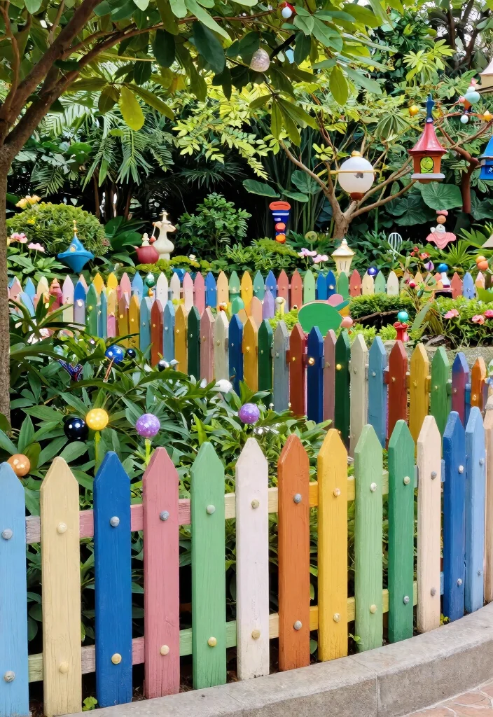 12 Front Yard Picket Fence Ideas That Boost Curb Appeal Fast - 9. Themed Garden Picket Fence 1