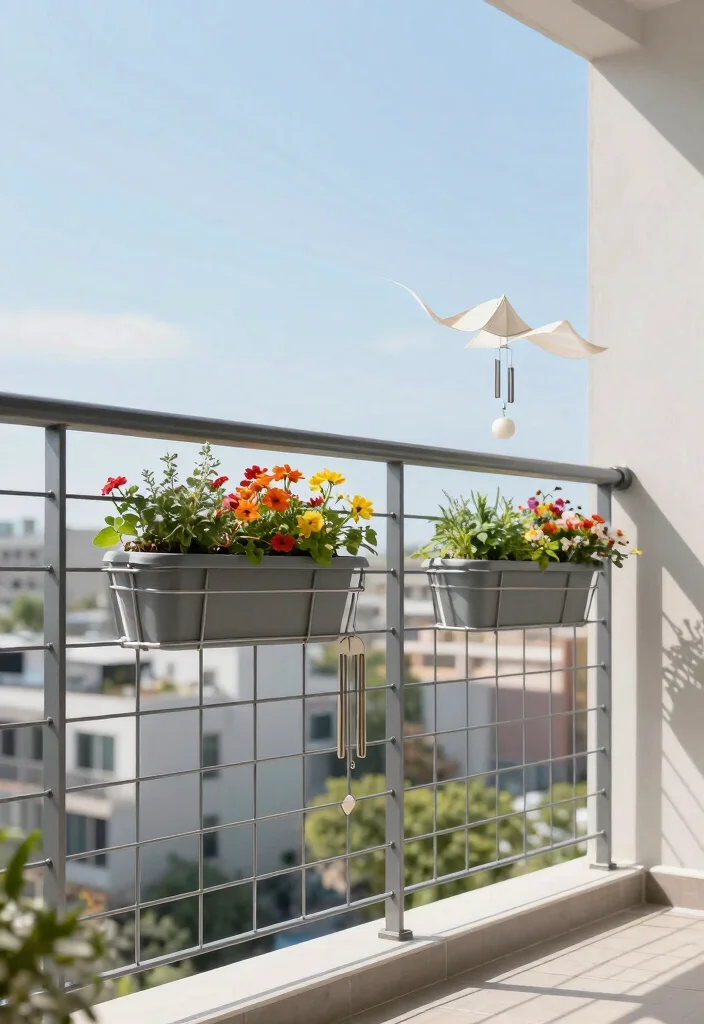 12 Modern Balcony Railing Design Ideas for Small Spaces - 3. Metal Wire for a Minimalist Look 1