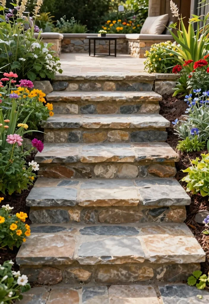 12 Outdoor Patio Ramps for Wheelchair Accessibility - 5. Stone or Brick Ramp 1