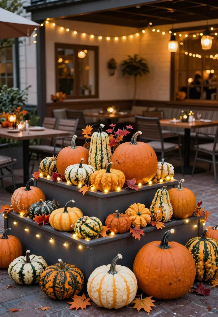 12 Patio Lights String Ideas Planter Combos That Hide Extension Cords - 11. Seasonal Planters with Festive Lights 1